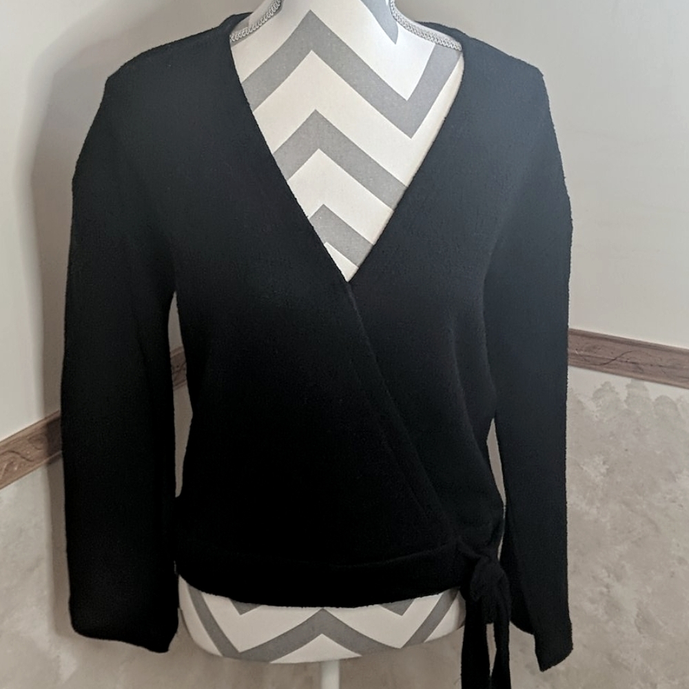 Madewell texture and thread faux wrap top